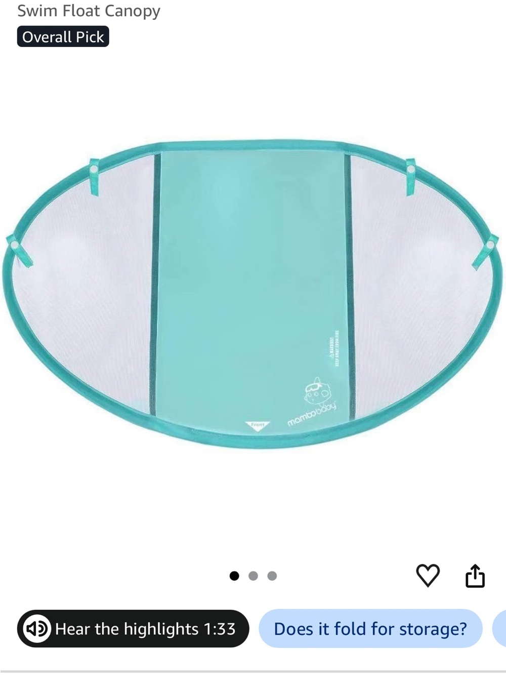 Mambo Baby Canopy Replacement UPF 50+